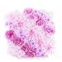 Fake peony dahlia hydrangea mat EVOLET, pink, 12"x12"/30x30cm