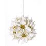 Fake poinsettia ball CATHLIN, white, Ø10"/25cm