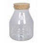 Biscuit and sweet jar VLADIMIR with cork lid, clear, 10"/26cm, Ø7"/18cm