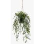 Artificial hanging basket with boxwood ANDRES in decorative pot, 20"/50cm