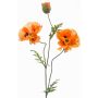 Artificial poppy flower LOPEZ, orange, 3ft/90cm