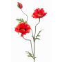 Artificial poppy flower LOPEZ, red, 3ft/90cm