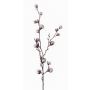 Artificial cotton branch EYCK with flowers, green, 3ft/95cm