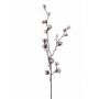 Artificial cotton branch EYCK with flowers, green, 3ft/95cm