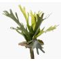 Artificial staghorn fern BAROJA on spike, green, 16"/40cm