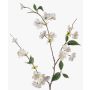 Artificial ornamental peach spray CAMILLES, cream, 31"/80cm