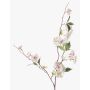 Artificial ornamental peach spray CAMILLES, light pink-white, 31"/80cm