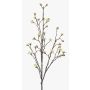 Artificial maple spray LIUVA with flowers, cream, 4ft/110cm