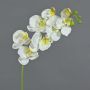 Artificial Phalaenopsis orchid spray MINA, white, 28"/70cm