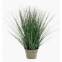 Artificial foxtail grass ZENA in metal pot, green, 20"/50cm