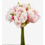 Silk peony bouquet WILO, light pink, 10"/25cm