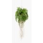 Artificial hanging basket with Boston fern NILO, soil ball, roots, 28"/70cm, Ø14"/35cm