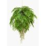 Artificial hanging basket with Boston fern NILO, soil ball, roots, 3ft/100cm, Ø31"/80cm