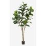 Artificial Ficus Lyrata ENRIKO, artificial stem, green, 7ft/210cm
