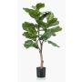 Artificial Ficus Lyrata EUSEBI, artificial stem, green, 3ft/90cm