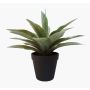 Plastic agave DESIREE, green, 8"/20cm, Ø10"/25cm