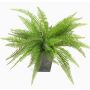 Plastic Boston fern REMY in zinc pot, green, 12"/30cm