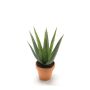 Artificial aloe variegata MARTINEZ, terracotta pot, green, 12"/30cm, Ø7"/17cm