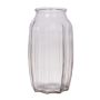 Small glass table vase AMORY, clear, 9"/22cm, Ø4.7"/12cm