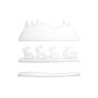 RALF winter landscape window decoration made from non-woven fabric, flame-retardant, 60x21cm – MADE IN GERMANY