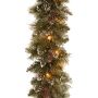 Artificial winter fir garland CALGARY, cones, LEDs, frosted, 9ft/275cm, Ø10"/25cm