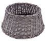 Christmas tree basket MACARIO made of rattan, grey, 10"/26cm, Ø24"/60cm