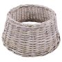 Christmas tree basket MACARIO made of rattan, white limed, 10"/26cm, Ø24"/60cm
