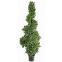 Artificial cherry laurel spiral AMBER, real trunk, 5ft/165cm