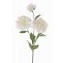 Artificial dahlia ANJULIKA, white, 30"/75cm, Ø2.4"-4.7"/6-12cm