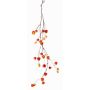 Artificial physalis garland PAX with fruits, red-orange, 4ft/120cm