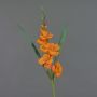 Artificial gladiolus ELEA, orange, 33"/85cm, Ø1.2"-4"/3-10cm