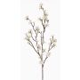 Artificial cherry blossom spray ARIELLE with flowers, white, 3ft/100cm, Ø0.6"-1.4"/1.5-3.5cm