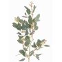 Artificial eucalyptus spray COBAR with flowers, crossdoor, green, 26"/65cm, Ø0.6"/1.5cm