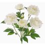 Artificial peony bush LYANA, spike, white, 18"/45cm, Ø12"/30cm