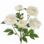 Artificial peony bush LYANA, spike, white, 18"/45cm, Ø12"/30cm