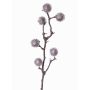 Artificial thistle branch ROBBY, silver, 31"/80cm, Ø1.6"/4cm