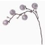 Artificial thistle branch ROBBY, silver, 3ft/100cm, Ø2.4"/6cm