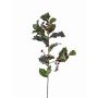 Artificial holly branch TIBAR with berries, green, 30"/75 cm