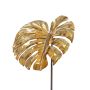 Artificial Philodendron Monstera Deliciosa leaf ELZA, gold, 30"/75cm