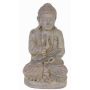 Grey decorative buddha figure SHANTA, sitting meditating, 18"/45cm