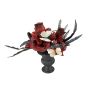 Halloween decoration table decoration bouquet LESCADIA with roses, butterflies, red-black, 30cm, Ø25cm