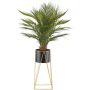 Plastic palm tree Areca WILSON in metal pot, with stand, 4ft/110cm