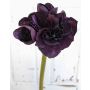 Artificial Amaryllis JAWAHIR, dark purple, 31"/80cm, Ø3.9"-6.3"/10-16cm