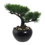 Artificial tree Bonsai pine tree FALKE with roots, ceramic pot, 8"/19cm