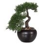 Artificial tree Cedar bonsai tree FALKE with roots, ceramic pot, 10"/25cm