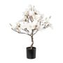 Artificial tree Magnolia DOLS, artificial stem, with flowers, snow-covered, 24"/60cm