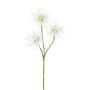 Decorative branch Globe thistle TRELMO, white, 18"/45cm