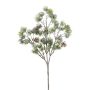 Decorative branch cedar SNALTI with pine cones, frosted, white-green, 18"/45cm