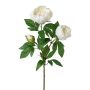 Decorative branch Peony SLORVE, white, 28"/70cm
