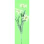Artificial Alpine edelweiss branch HARTYN, white, 12"/30cm